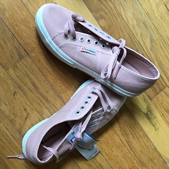 Superga Canvas Pink Rose Laced  Sneakers Size 7 - Picture 2 of 6